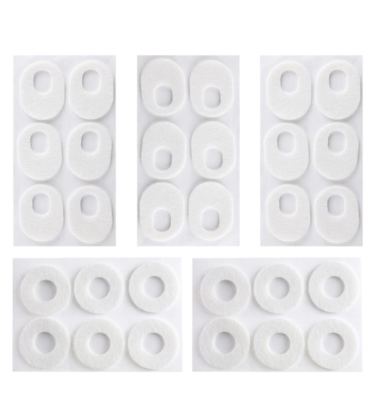 Felt Callus Toe Protector 30pcs - Orthopedic Corn Pads with Center Aperture for Blister Prevention - Adhesive Callus Stickers - Blister Patch Bandages - Buy Online on GoSupps.com