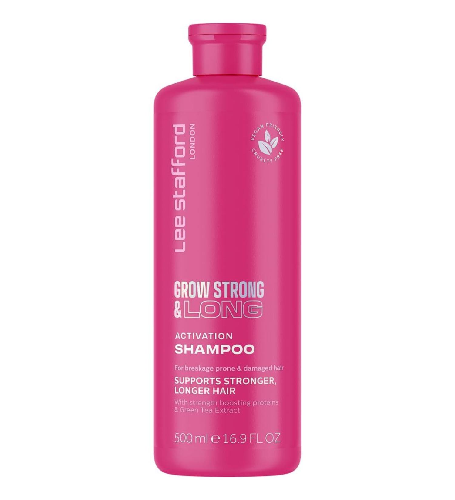 Lee Stafford Grow Strong & Long Hair Regrowth Shampoo | Sulphate Free Hair Growth for Men & Women | Anti Hair Loss & Thinning | 500 ML - Buy Online on GoSupps.com