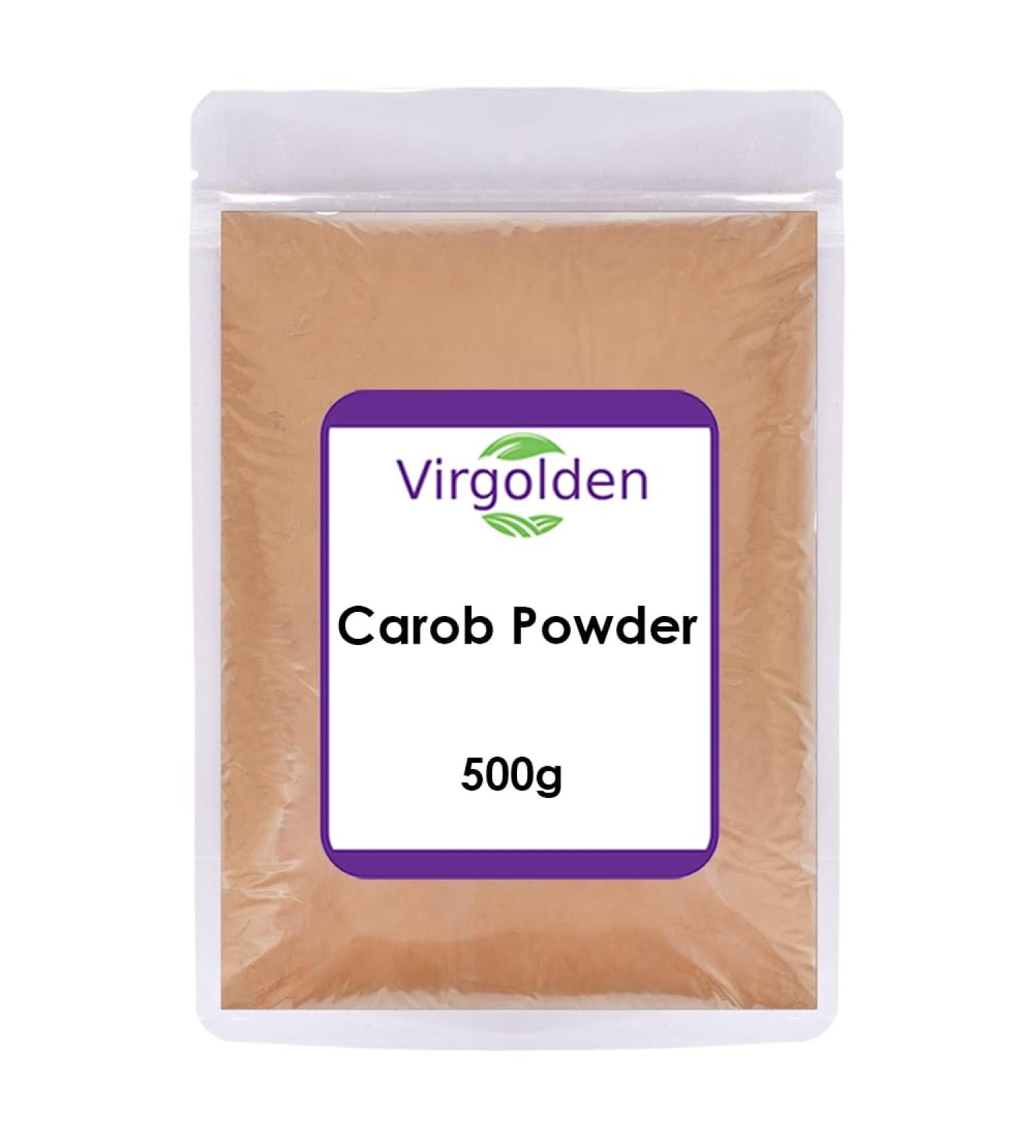 Carob Powder 500g by Virgolden - Perfect for Baking Smoothies and Prefect for Protein Energy Bars - Buy Online on GoSupps.com