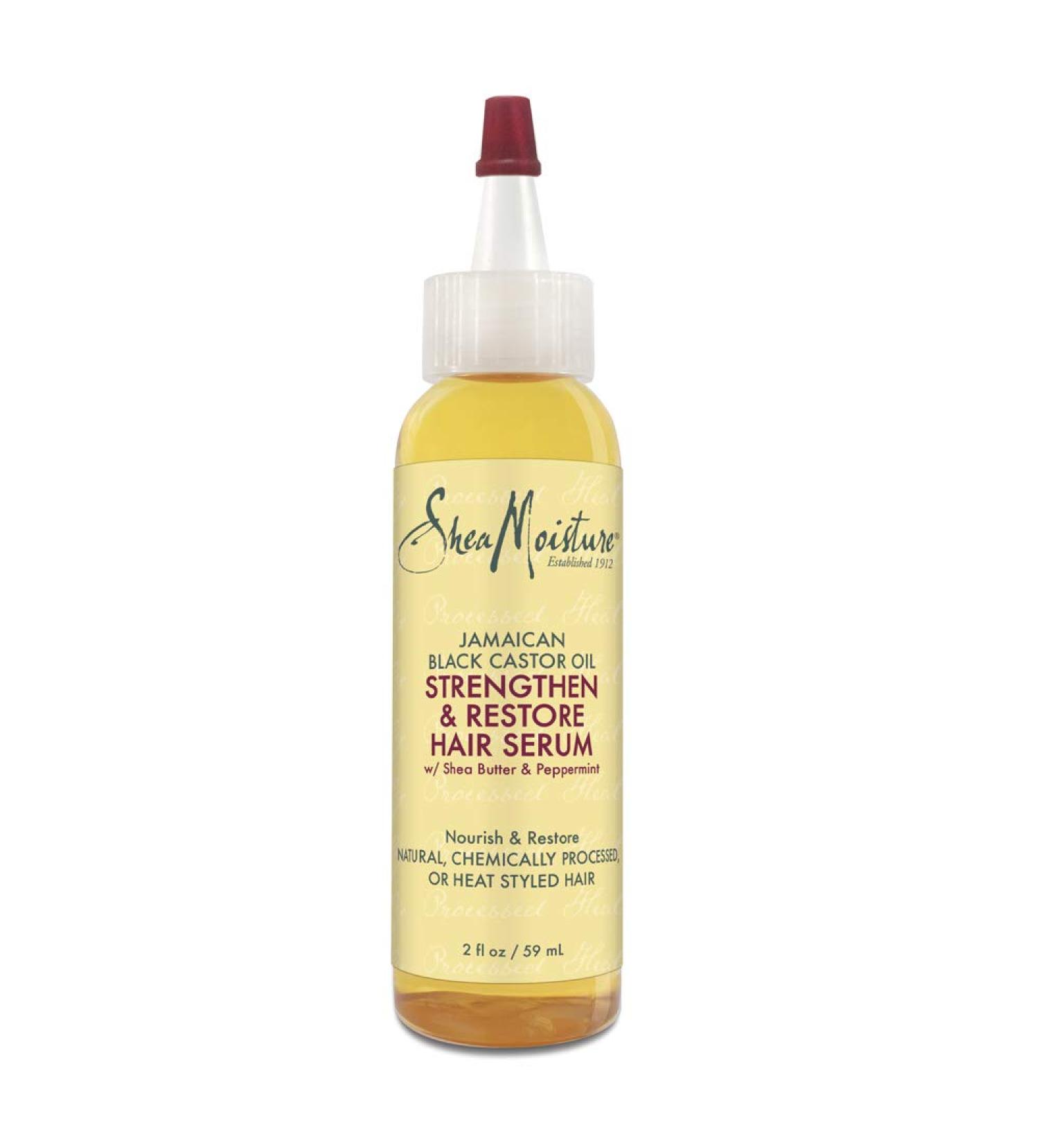 SheaMoisture Jamaican Black Castor Oil Hair Serum with Shea Butter | 2 oz Clean Scent | For Damaged Hair | Pack of 1 - Buy Online on GoSupps.com