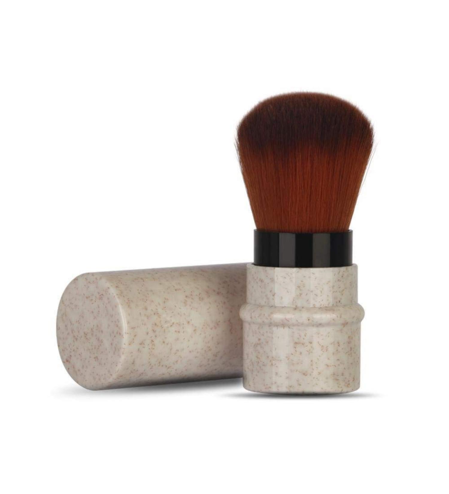 Sonew Retractable Kabuki Makeup Brush - Synthetic Bristles for Blush Powder Foundation & Concealer (Beige) | International Shipping Available - Buy Online on GoSupps.com