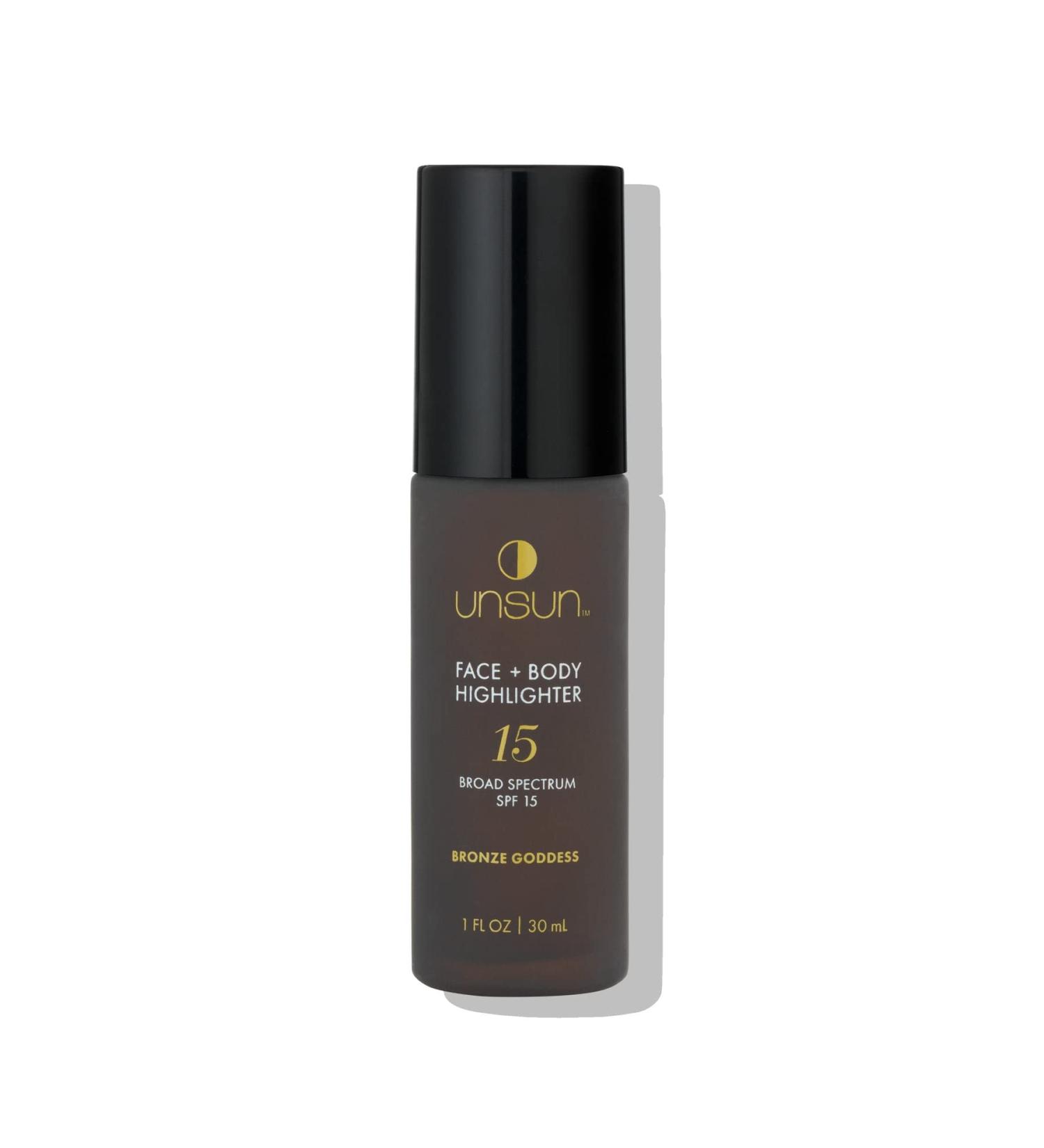 Unsun Face & Body Mineral Highlighter SPF 15 - Bronze Goddess 1 Fl Oz - Buy Online on GoSupps.com