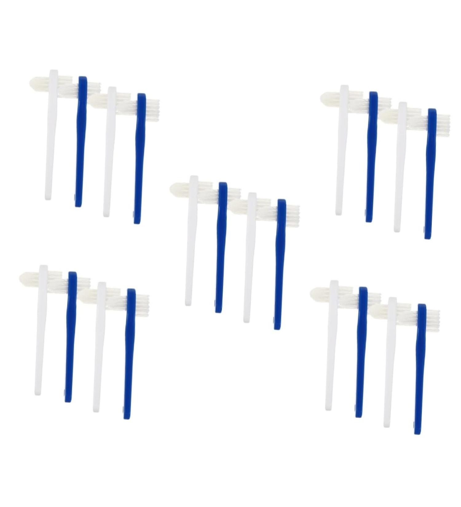 Buy Minkissy 20 STK Double-Headed False Toothbrush - Prosthesis & Denture Cleaning Tools for Ultimate Oral Care - Buy Online on GoSupps.com
