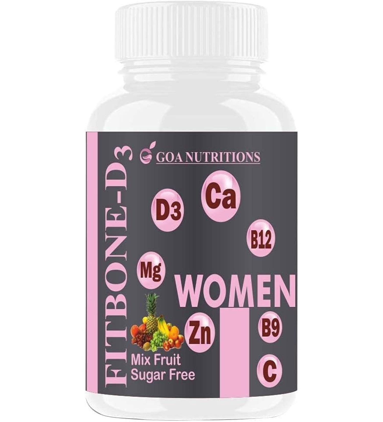 SENTA Calcium Tablets for Women Magnesium Zinc Supplement Joint Support with Vitamin D3 B12 Supplements to Promote Bone Health & Supports Muscle Function for Women - 120 No SugarTablet - Buy Online on GoSupps.com