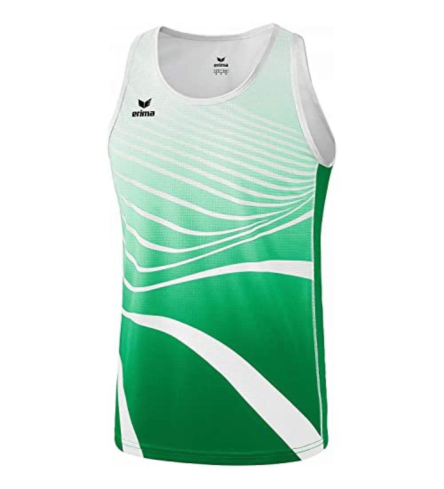 Erima Unisex Kids Athletic Singlet 164 - Emerald/White | Shop Internationally for Quality Sportswear - Buy Online on GoSupps.com