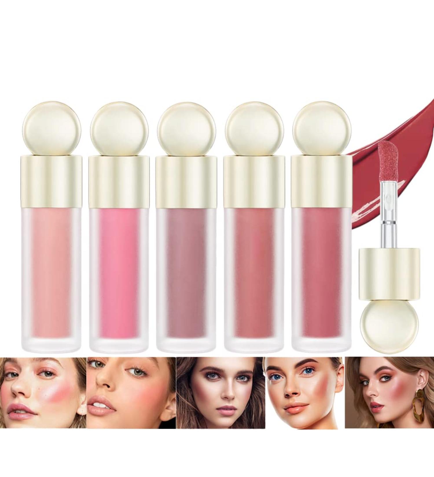 Greyghost 5-Piece Liquid Blush Set - Lightweight and Long-Lasting Cream Blush Collection for Natural Matte Finish - Buy Online on GoSupps.com