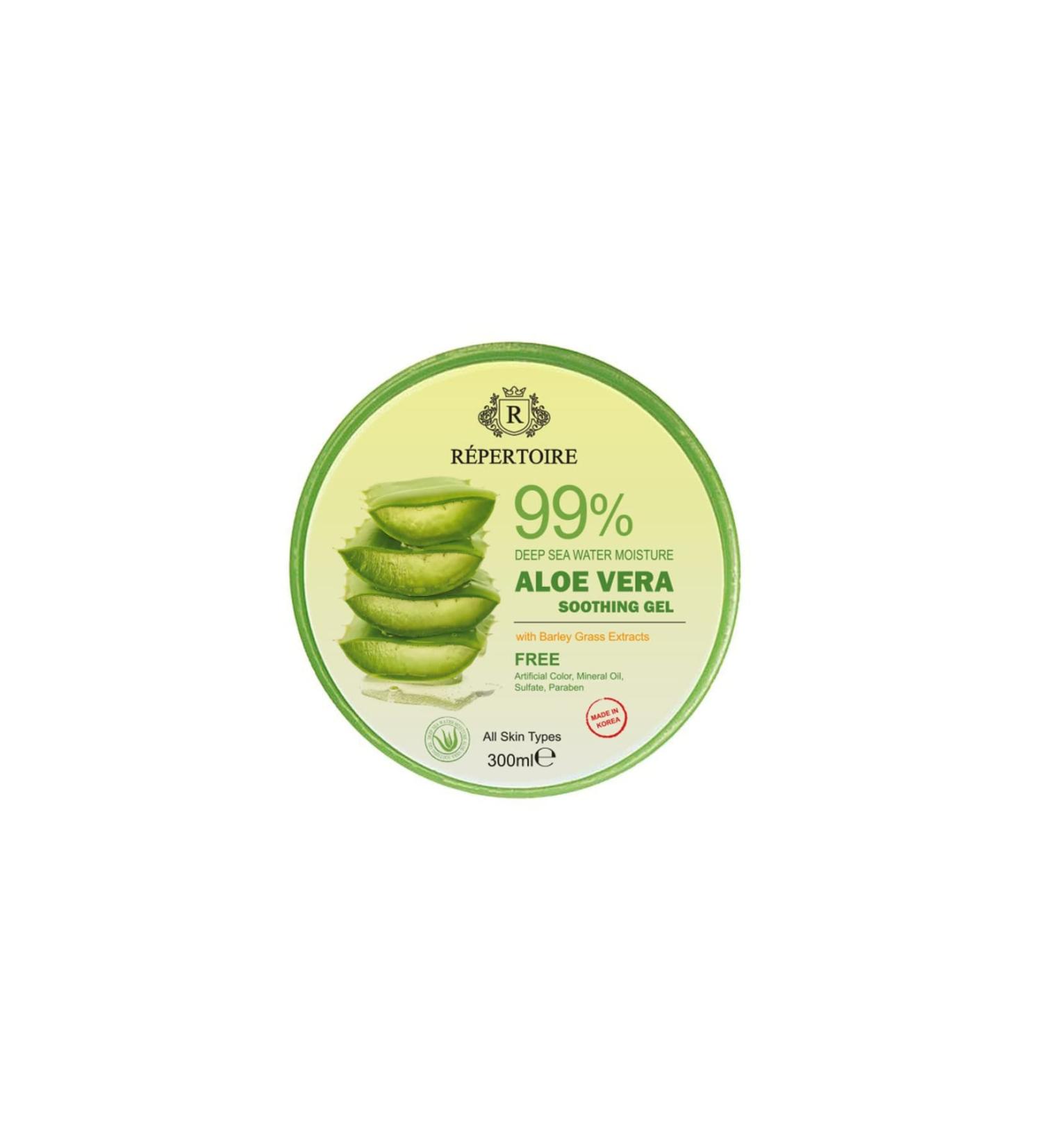 Pepertoire Aloe Vera Soothing Gel Deep Sea Water Moisture With Barley Grass Extracts For All Skin Types 300ml