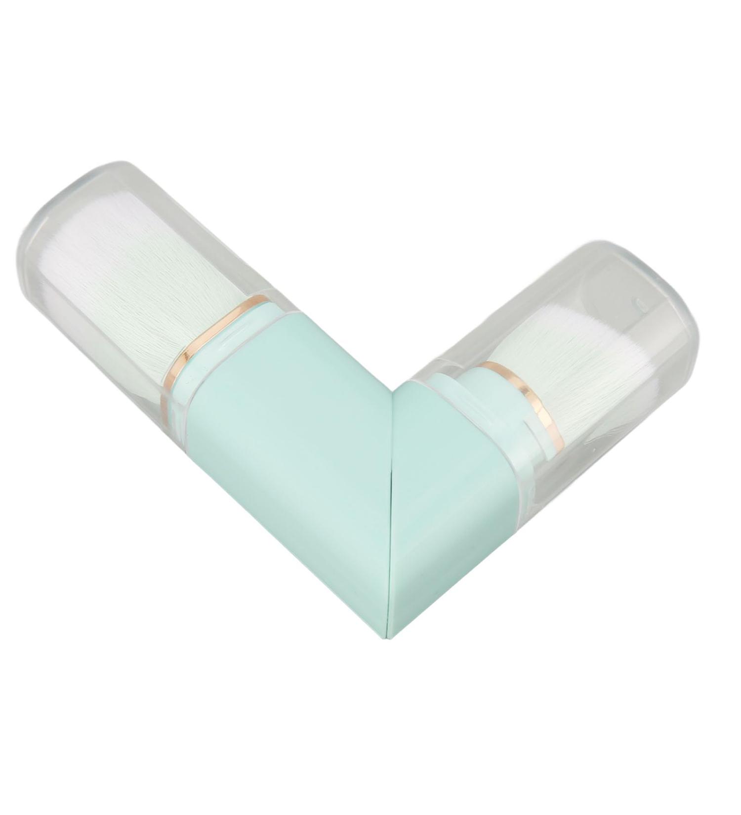 Double Head Retractable Powder Brush - Portable Makeup Brush with 360 Rotation for Travel (Blue) | Exquisite Craftsmanship - Shop Internationally - Buy Online on GoSupps.com