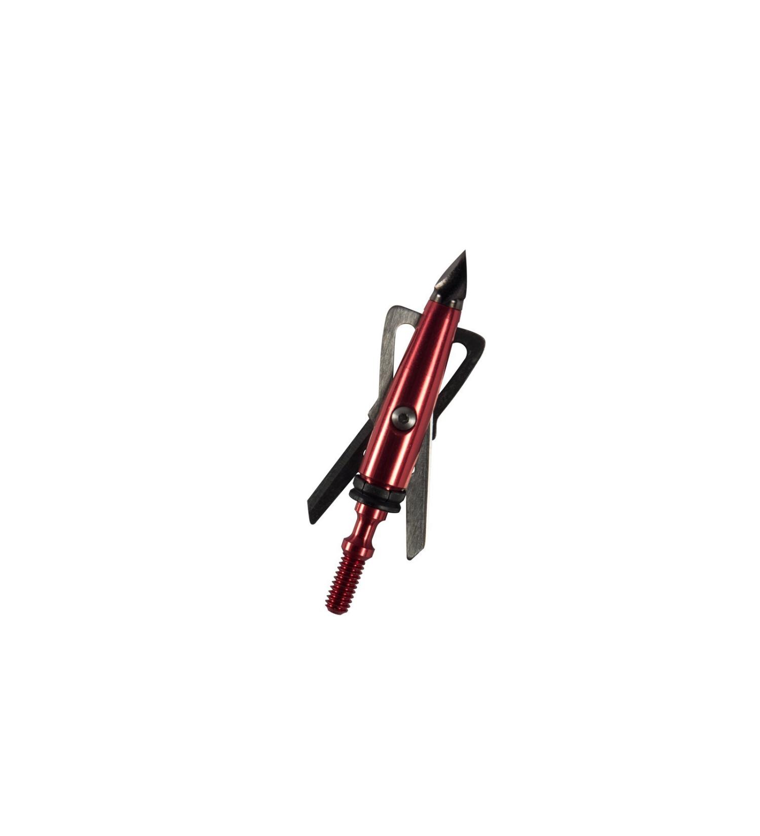 RAGE Chisel Tip 2 Blade Broadhead 100 Grain with Shock Collar Technology - Red (3 Pack) | Model 65100 - Buy Online on GoSupps.com