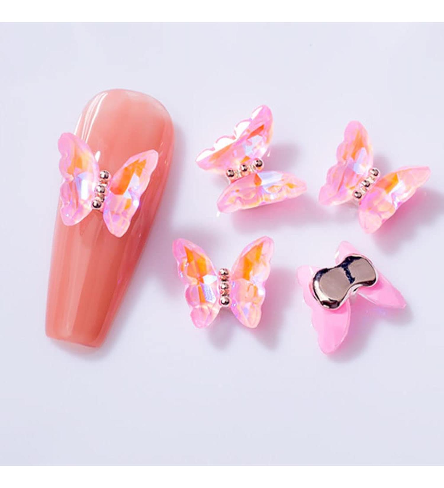 3D Nail Art Rhinestone Crystal AB Butterfly Charms Sparkle Nail Decoration Jewerlry Hand Craft DIY Accessories (MJ06) - Buy Online on GoSupps.com