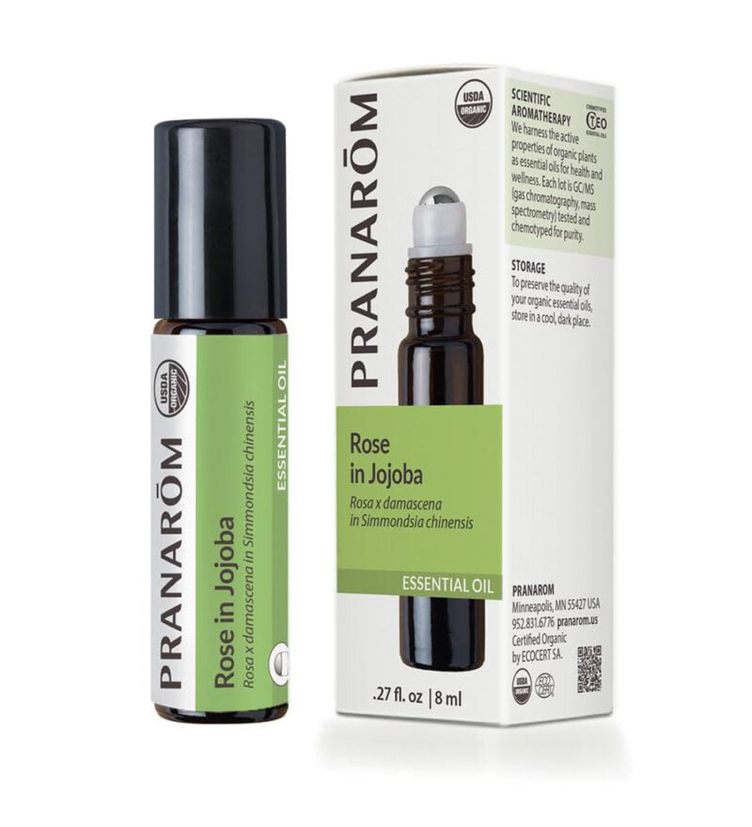 Pranarom Single Note Essential Oil Rollers - 8ml (Rose Otto in Jojoba) - Buy Online on GoSupps.com