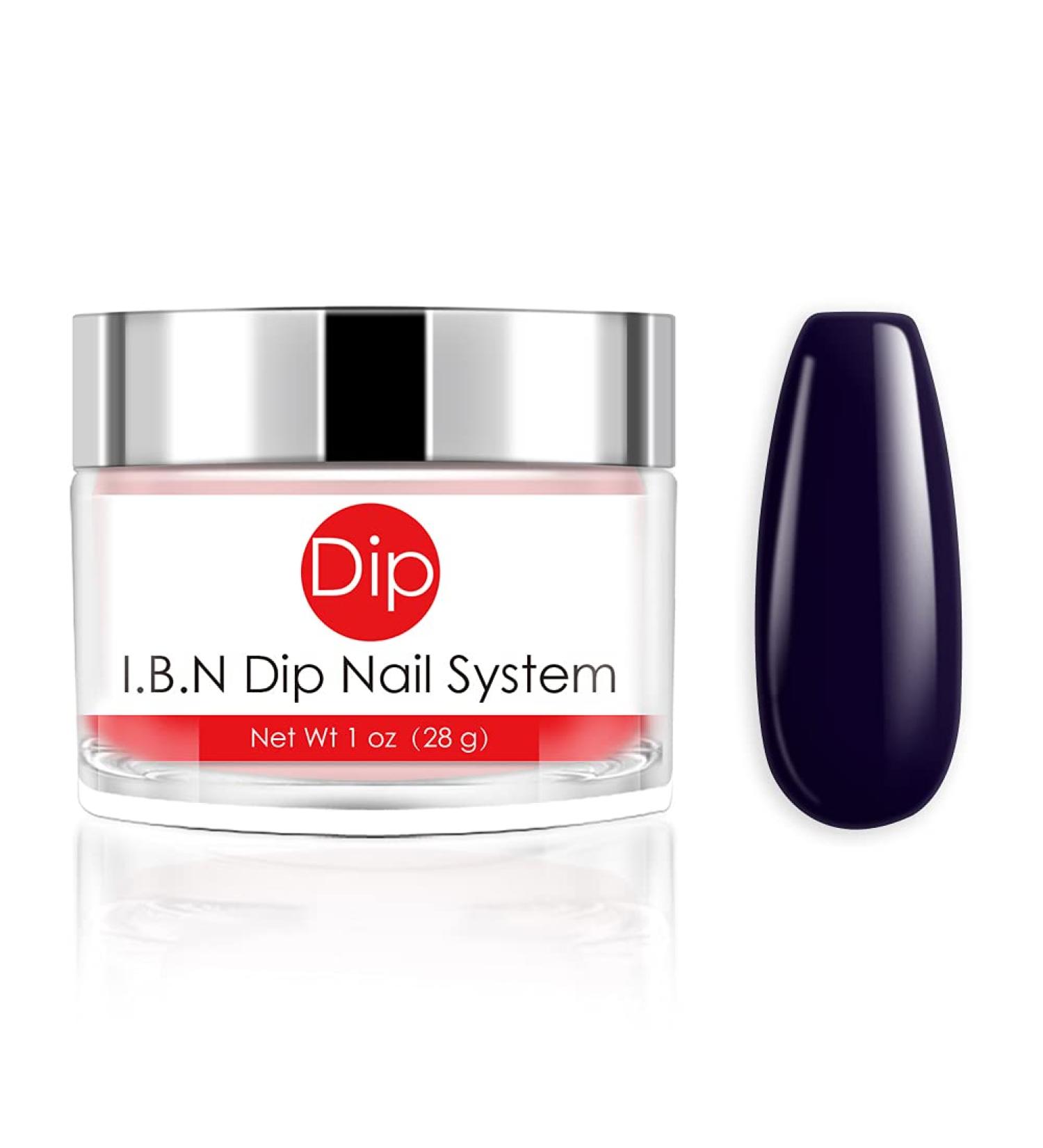 I.B.N Dark Purple Dipping Powder 1oz with Vitamins | Nail Dip Acrylic Powder for DIY Manicure | Light Weight, Firm, No UV LED Lamp Needed - Buy Online on GoSupps.com