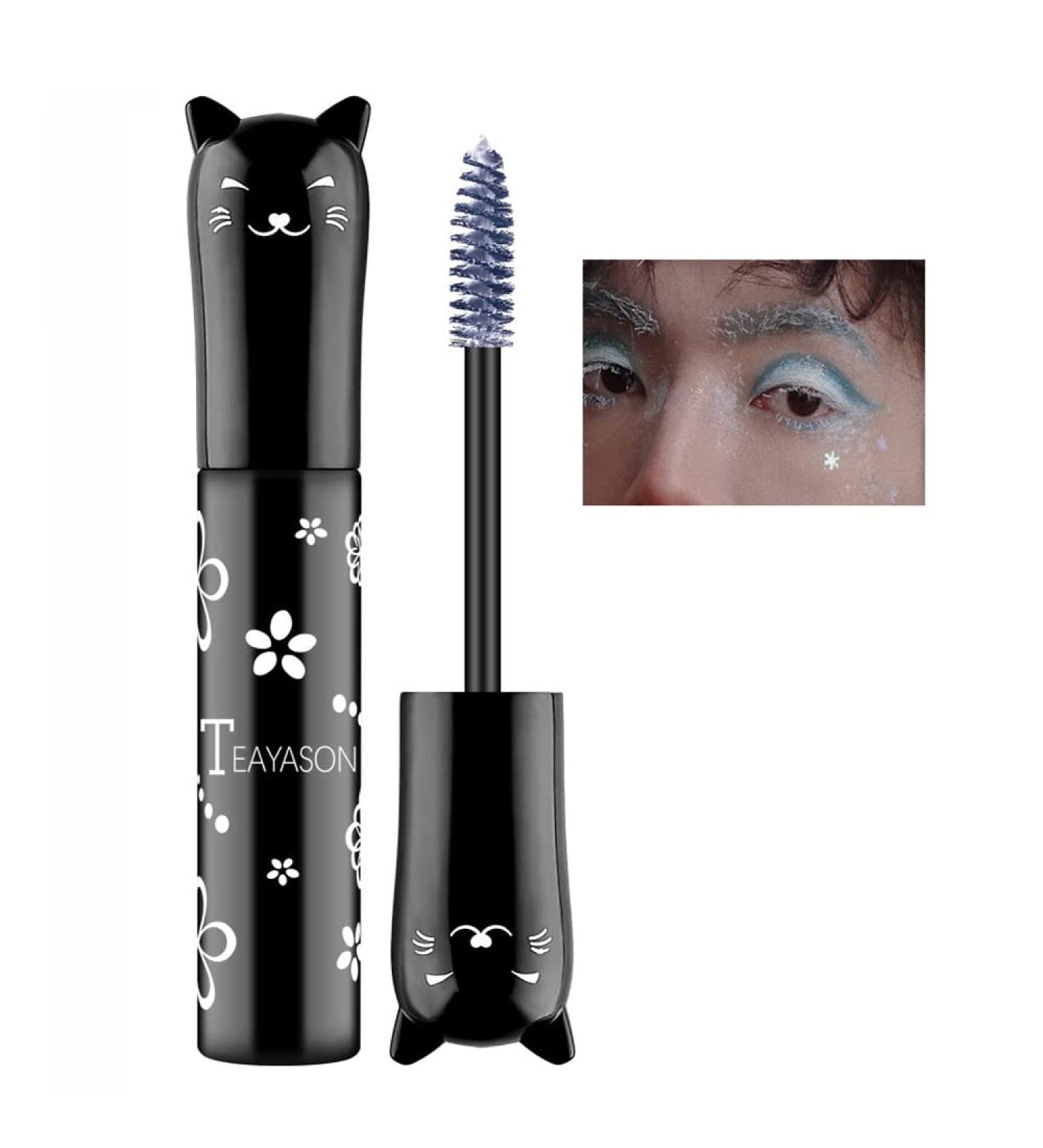 Easilydays Colored Waterproof Mascara for Eyelashes Colorful Mascara Long Lasting Thick Mascara Rainbow Color Fiber Charming Mascara Makeup Cosplay Eye Lashes Halloween Party Stage Use (#01 White) - Buy Online on GoSupps.com