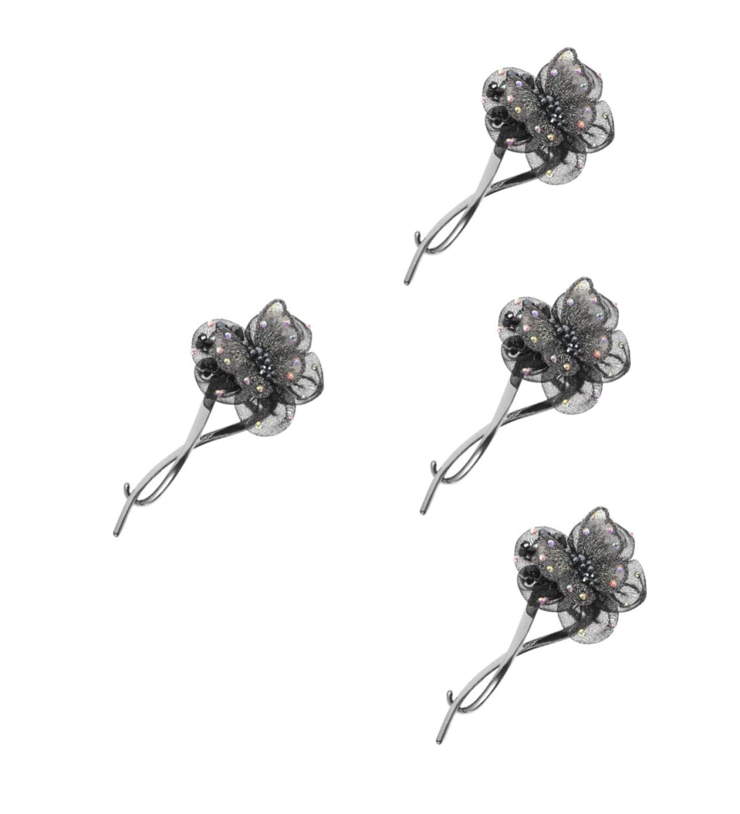 FRCOLOR Butterfly Hair Barrettes headgear slip hair grips rhinestones hair bow french hair clips hair clamps butterfly hair claws rhinestones hair barrette butterfly hair pin alloy petal - Buy Online on GoSupps.com