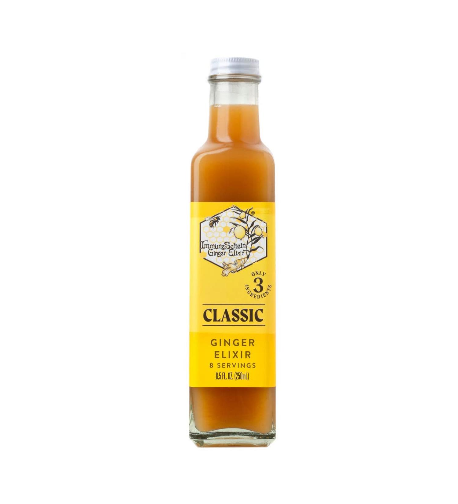 ImmuneSchein Classic Ginger Elixir Shots - Organic Handcrafted Elixir with 3 Real Ingredients - No Water, Vinegar, or Preservatives - 8.5 fl oz - Buy Online on GoSupps.com