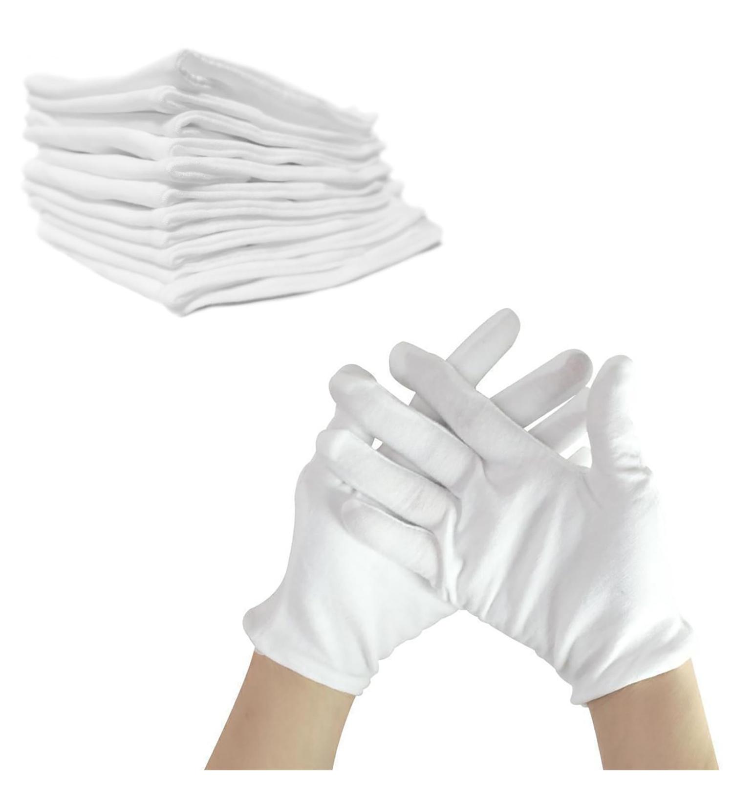 Dinghaole 5 Pairs of Cotton Gloves White Eczema Cotton Moisturising Gloves for Dry Hands Also Enjoy Three Different Sizes for Men Women and Children Breathable Washable Stretchable Gloves - Buy Online on GoSupps.com