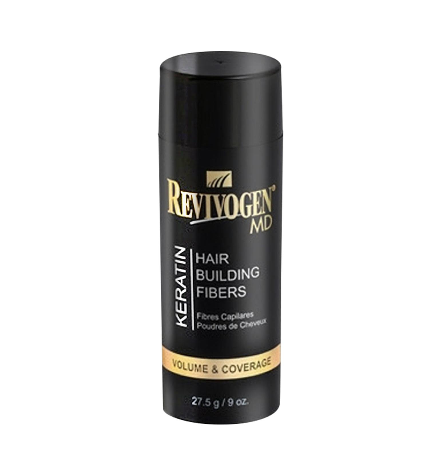 Revivogen MD Keratin Hair Building Fibers - Dark Brown Hair Fibers for Thinning Hair Hairline Powder & Fiber Spray for Men and Women (0.9oz - Buy Online on GoSupps.com