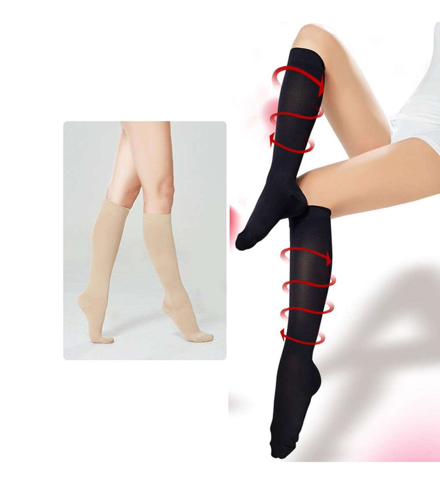 Premium 30-40 mmHg Medical Compression Calf Stockings - Varicose Vein Recovery Socks for Travel & Sports (2 Pairs Wrap Foot XL) - Buy Online on GoSupps.com