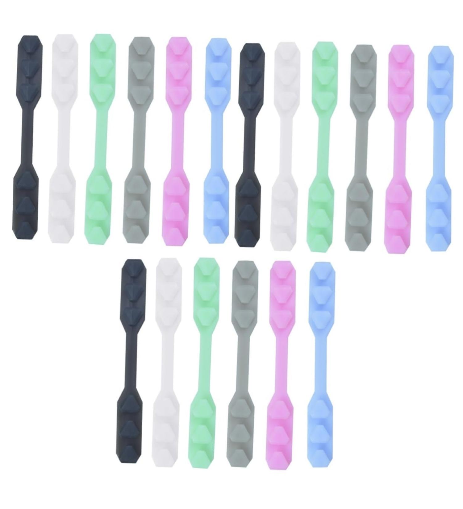 Gleavi 18-Piece Anti-Tightening Mask Holder Buckles - Slide-Resistant Black Hooks for Face Masks - Stress Relief Accessories (14.5x1.8cm 3pcs) - Buy Online on GoSupps.com