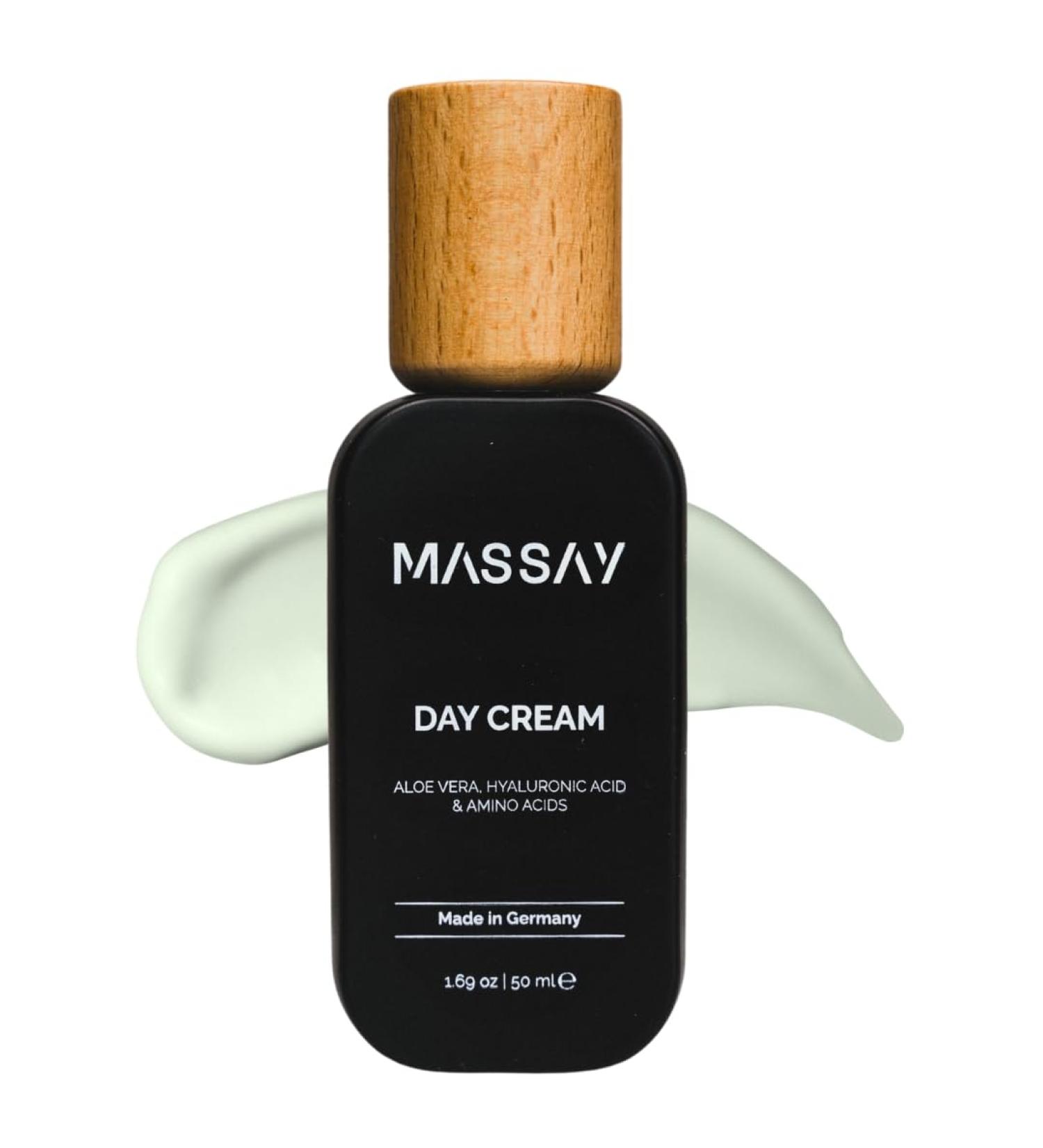 Face cream for men and women 50 ml - Moisturizing cream with hyaluronic acid aloe vera and amino acids - Handmade in Germany - MASSAY face moisturizer - Buy Online on GoSupps.com