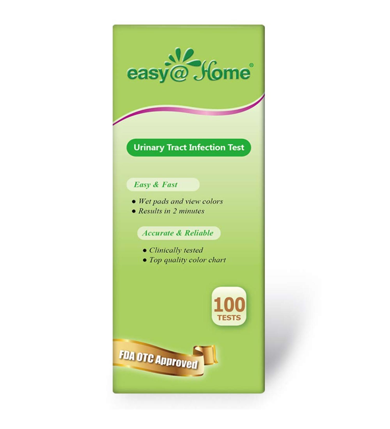 Easy Home UTI Test Strips 100 Count - Monitor Urinary Tract Infections - FSA Eligible for OTC Use - Urinalysis - Pack of 1 - Buy Online on GoSupps.com