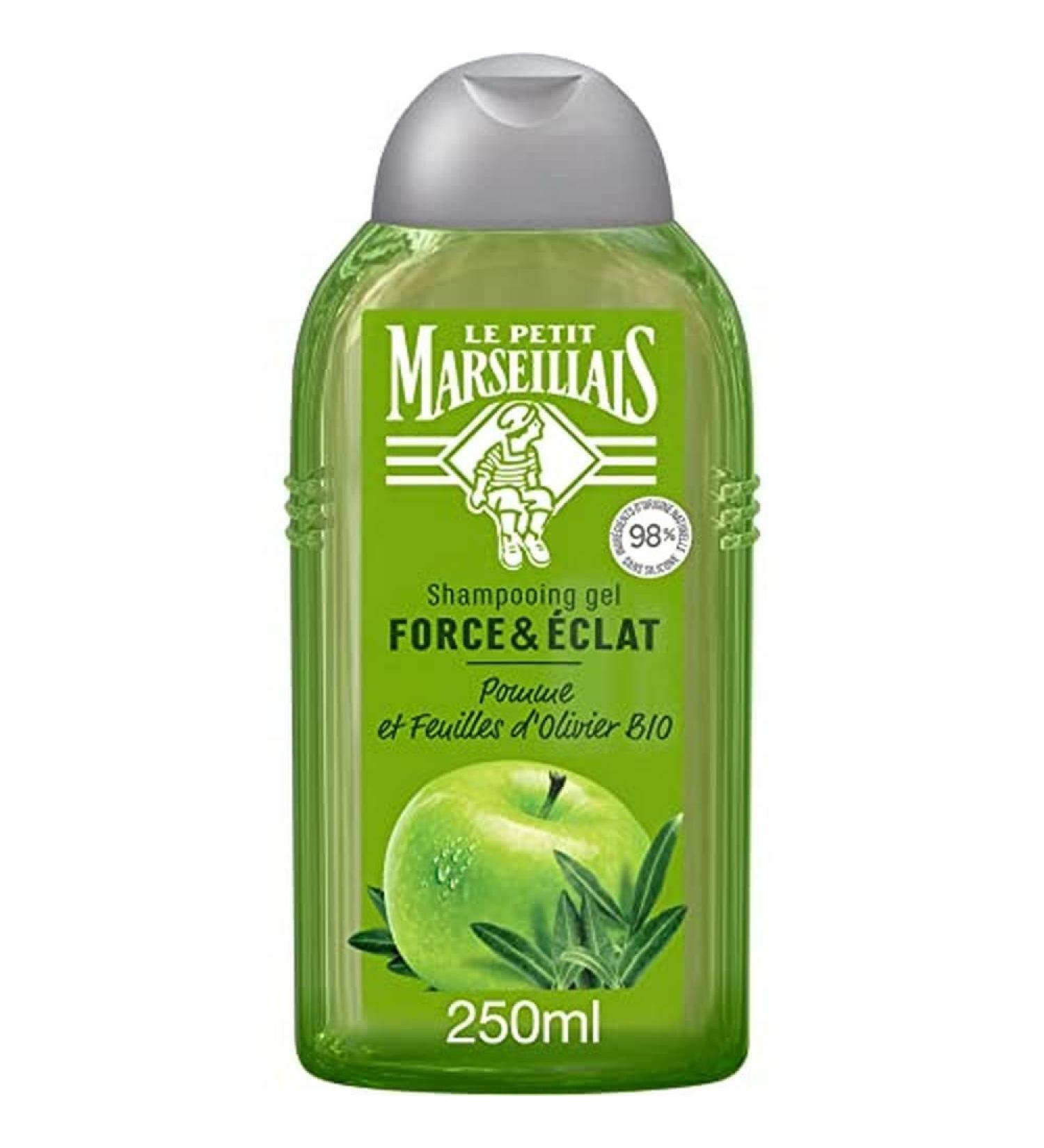  Le Petit Marseillais Le Petit Marseillais | Organic Apple & Olive Strength & Shine Shampoo (250ml bottle) Optimal shine shampoo for all hair types 98% naturally derived ingredients - Buy Online on GoSupps.com