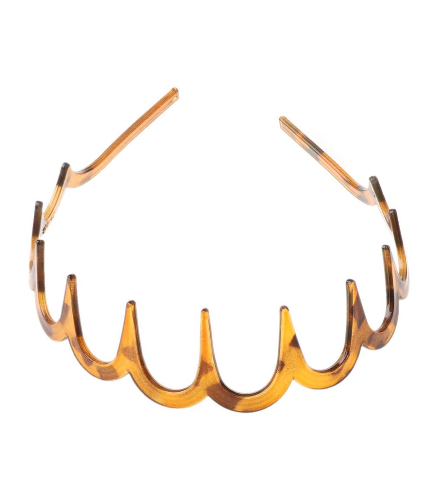 HDHUAD Women Girls Zigzag Headband - Non-Slip Plastic Resin Hairband for All-Day Comfort - Buy Online on GoSupps.com