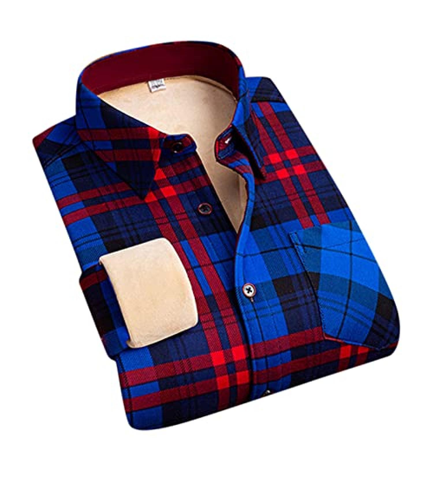 Women's Plaid Warm Shirt - Plush Thickened Winter Casual Wear - Fall X-Large - Buy Online on GoSupps.com