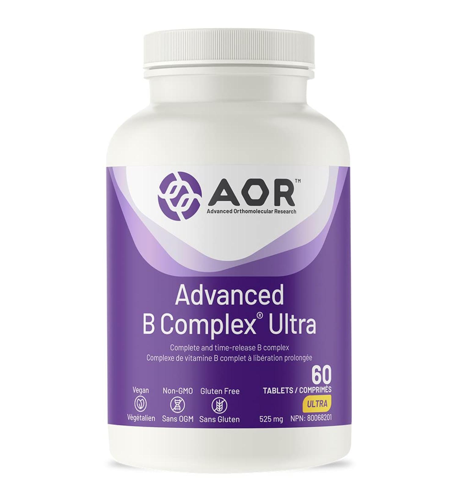 AOR Advanced B Complex Ultra 60 CT - Essential Vitamin Supplement for Optimal Health - Buy Online on GoSupps.com