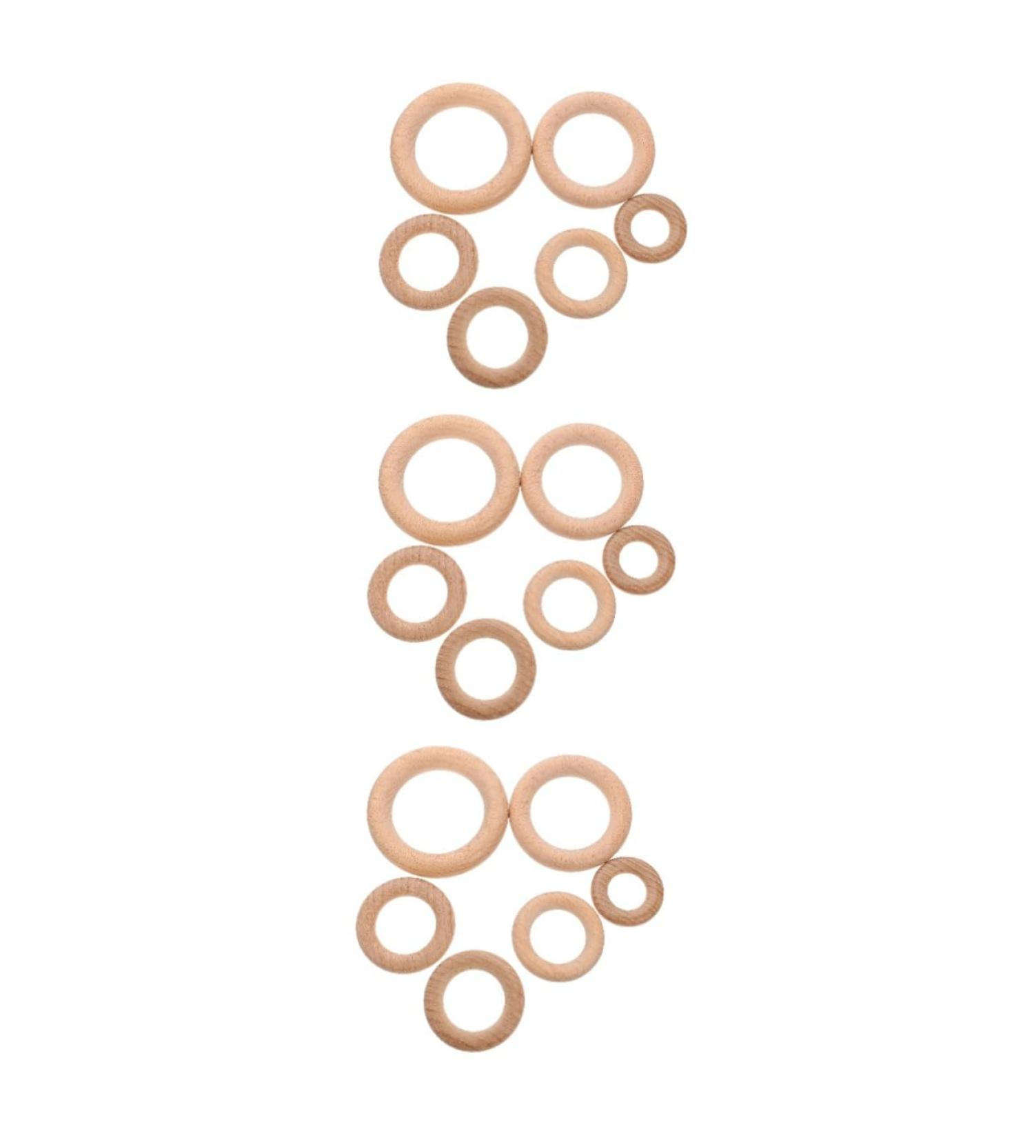 Ibasenice 18 PC Wooden Baby Accessories | Natural Wood Molar Rings & Teething Toys for Newborns - Buy Online on GoSupps.com