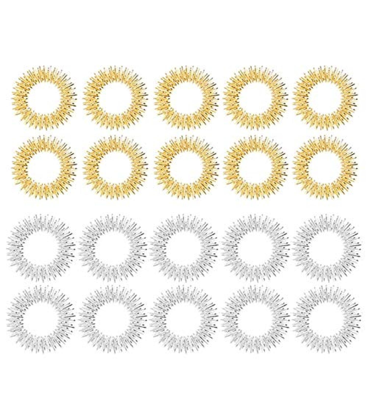 Glakyur 20 Spiky Sensory Finger Rings Set | Acupressure Stress Relief & Massager for Relaxation - International Shipping Available - Buy Online on GoSupps.com
