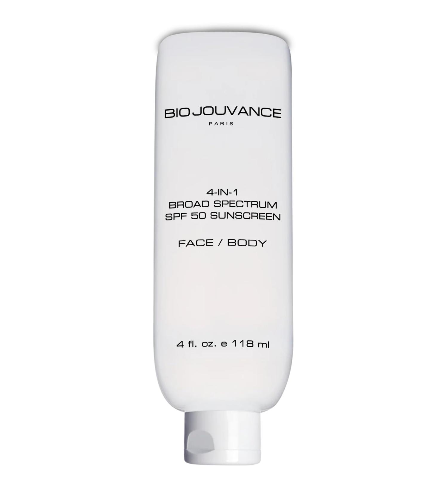 BIO JOUVANCE PARIS - 4 In 1 Sunscreen SPF 50 4oz / 120ml - Hydrating Sunblock Lotion for Face and Body | Made in France - Buy Online on GoSupps.com