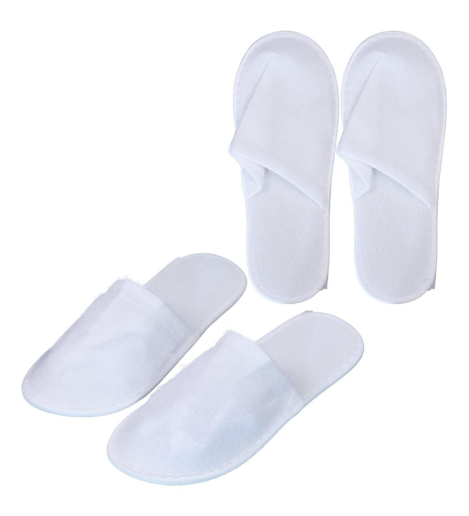 DBOO Disposable House Shoes - Closed Toe Spa Slippers for Women | Travel & Hotel Use - White - Buy Online on GoSupps.com