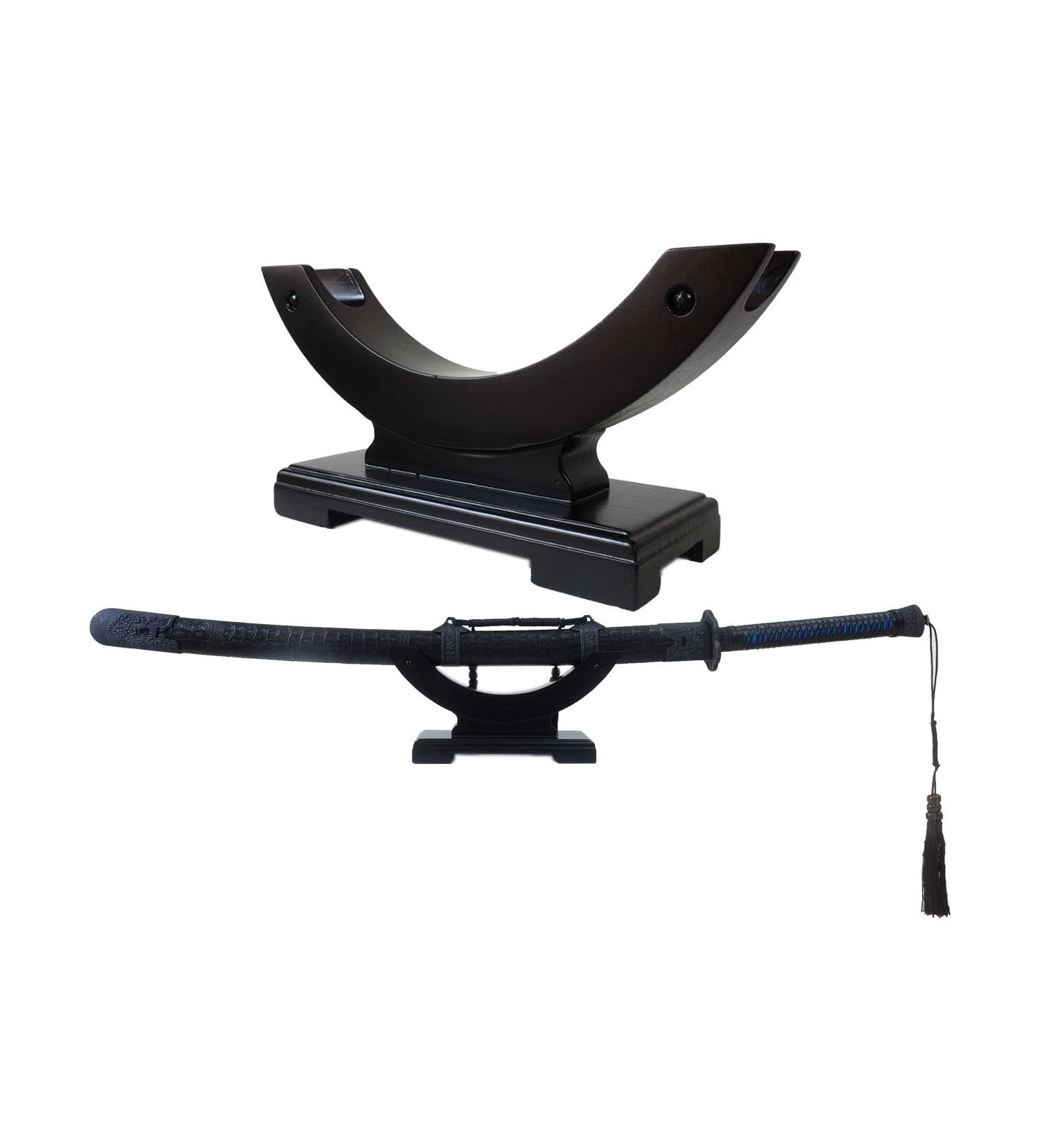 MANNIFEN Solid Wood One-Layer Sword Stand | Desktop Samurai Sword Hanger for Katana Wakizashi Tanto | Weapon Rack Display Holder - Buy Online on GoSupps.com