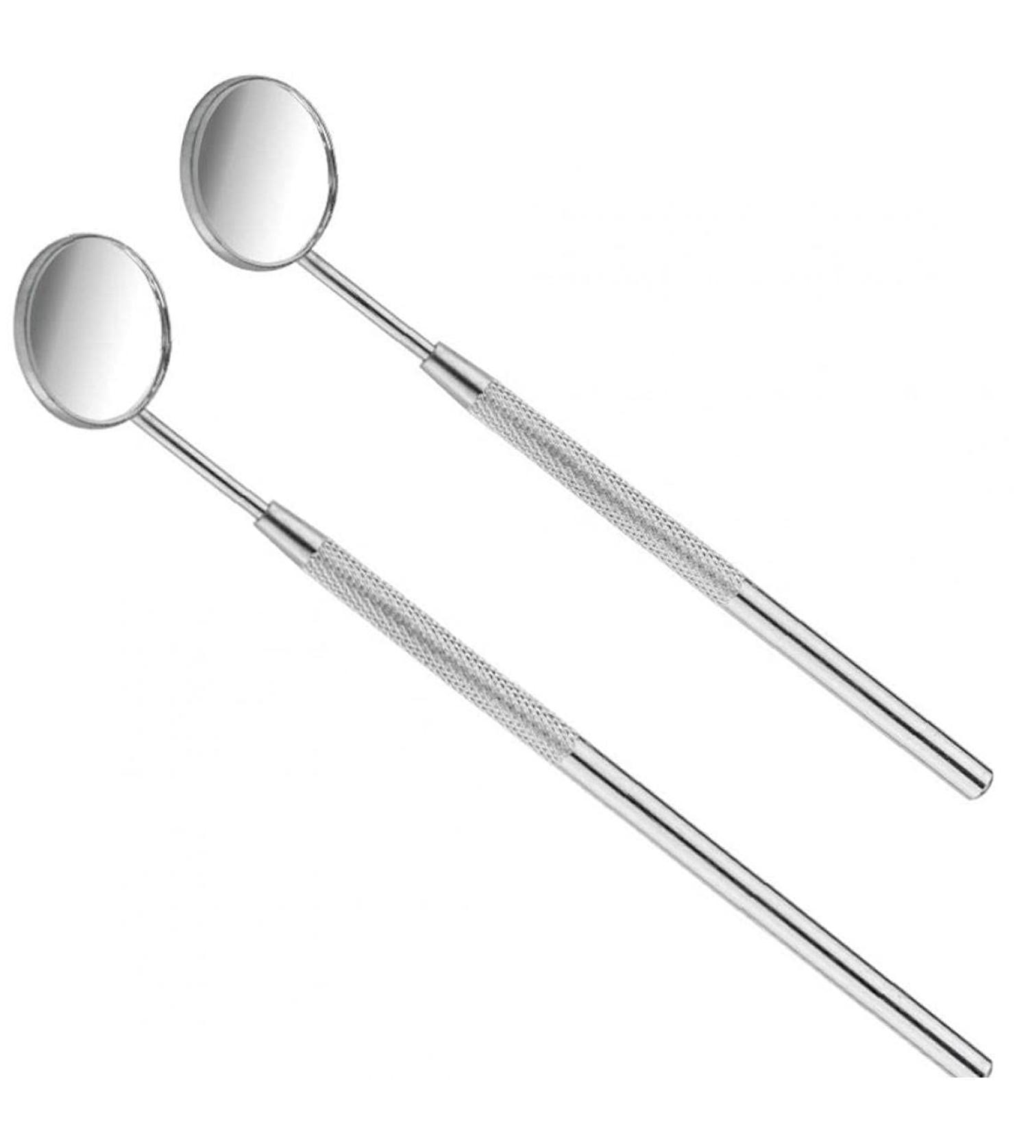 Tossper Dental Mouth View Glass Set - Teeth Whitening & Oral Care Tools | 2-Piece Makeup & Eyelash Extension Mirror - Buy Online on GoSupps.com