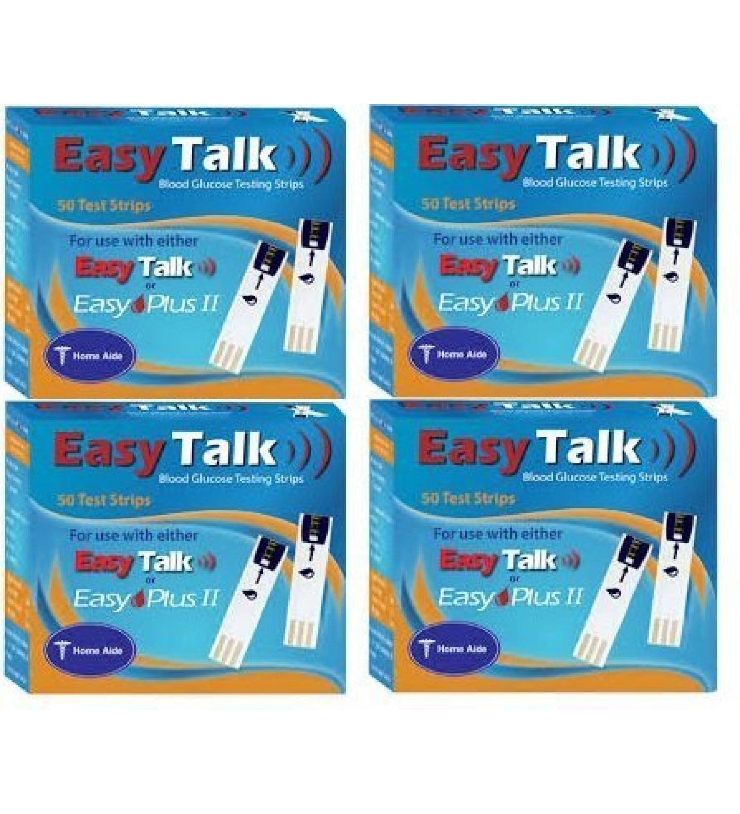 Easy Talk Blood Glucose Test Strips 200Ct Bundle Deal (4 boxes of 50Ct   200CT Total)