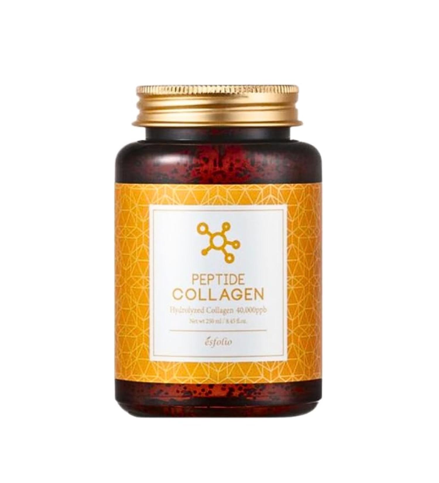 Esfolio Korean Collagen Ampoule Hydrating & Nourishing Essence with Peptides Hyaluronic Acid & Milk Protein Extract Body Moisturizer for Smooth & Supple Skin 250ml / 8.45 fl oz