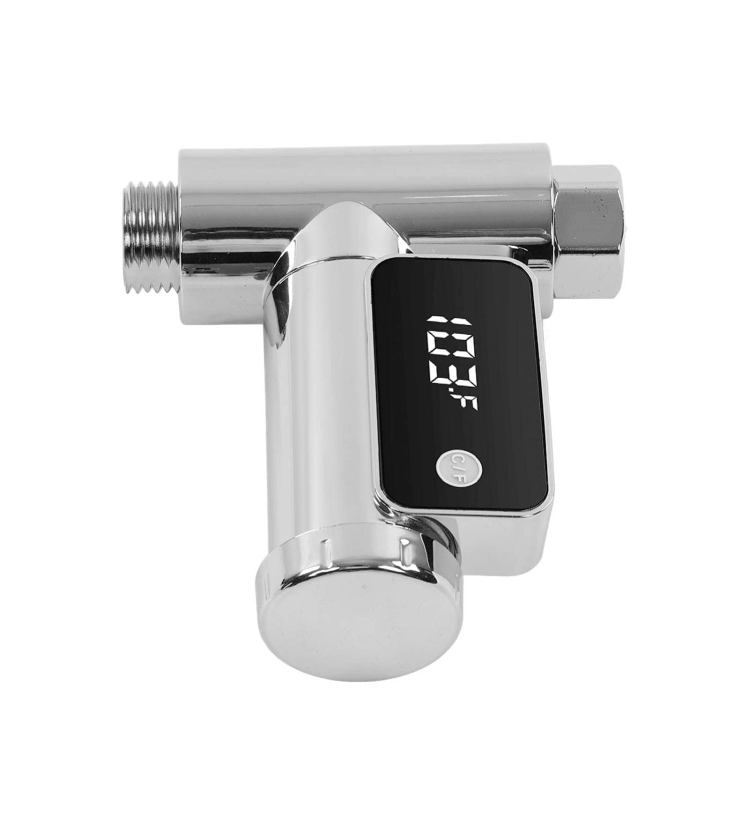 Shower Thermometer G1/2 5-85 C LED Display, Easy Installation - 0.5 C Accuracy, Silver - Buy Online on GoSupps.com