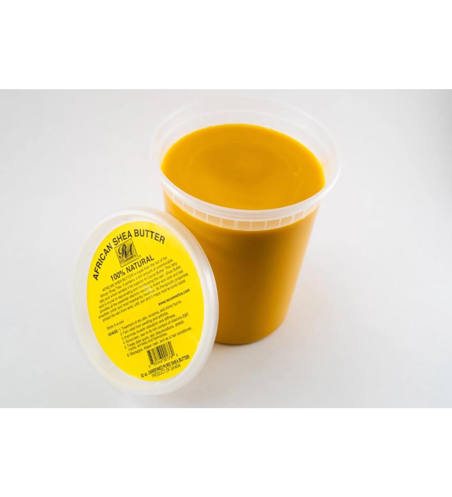 RA Cosmetics 100% Pure African Shea Butter - Handcrafted Moisturizer for Radiant Skin & Luscious Hair - 32 oz - Buy Online on GoSupps.com