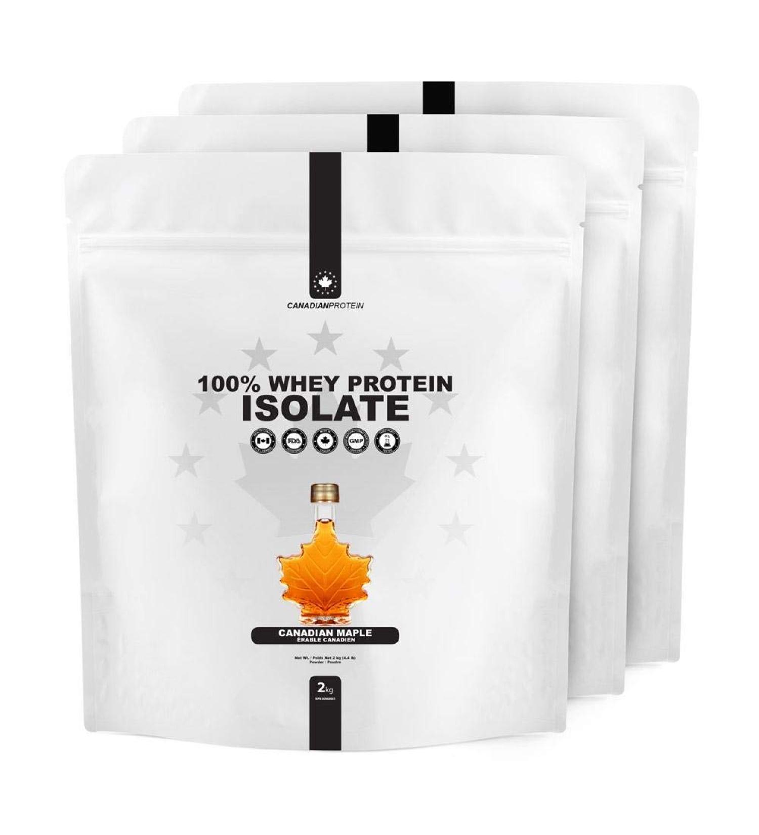 Canadian Protein 100% Whey Isolate 27g of Protein | 6 kg of Canadian Maple Flavoured Low Carb Keto Friendly Workout Recovery Drink | Protein Powder Rich in BCAA Amino Acids - Buy Online on GoSupps.com