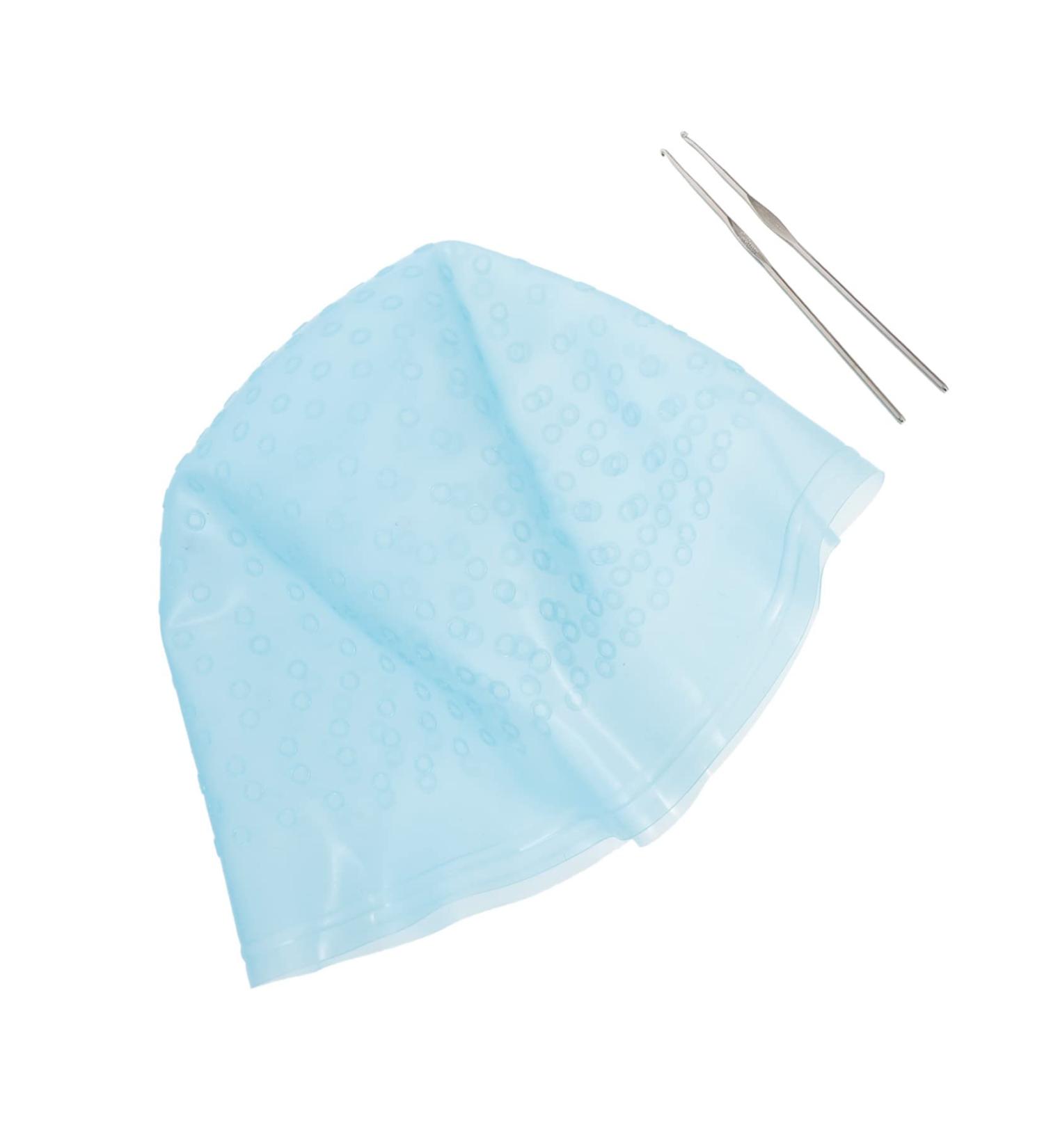 DOITOOL 1 Set Hair Color Highlighter Cap Crochet Outfit Scrub Hat Reusable Hair Cap for Highlights Hair Tinting Dye Hat Hair Tinting Bowl Has Brighten Baked Oil Cap Silica Gel 22X16X1CM Blue - Buy Online on GoSupps.com