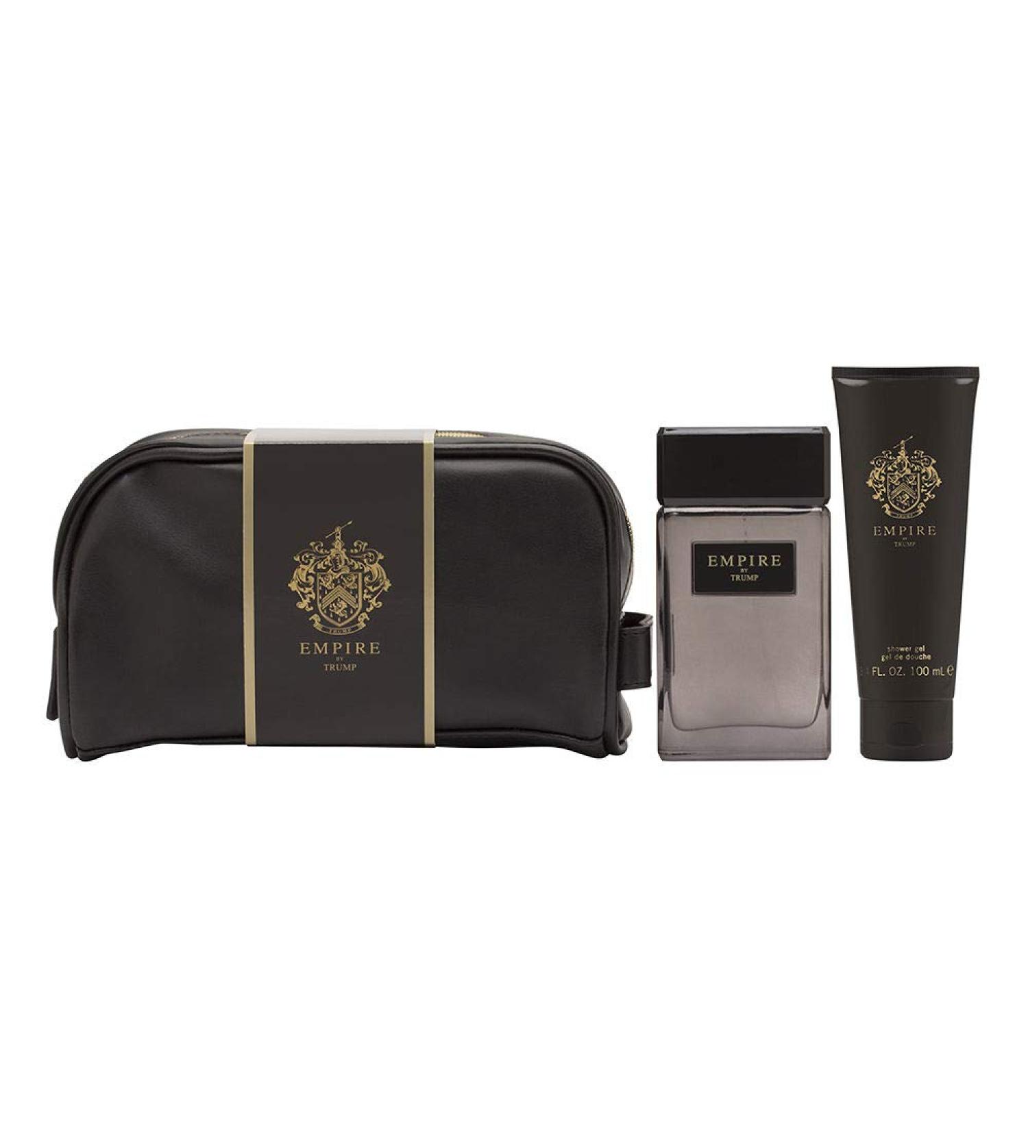 Donald Trump Empire By Donald Trump For Men Edt Spray 3.4 Oz & Shower Gel 3.4 Oz & Toiletry Bag