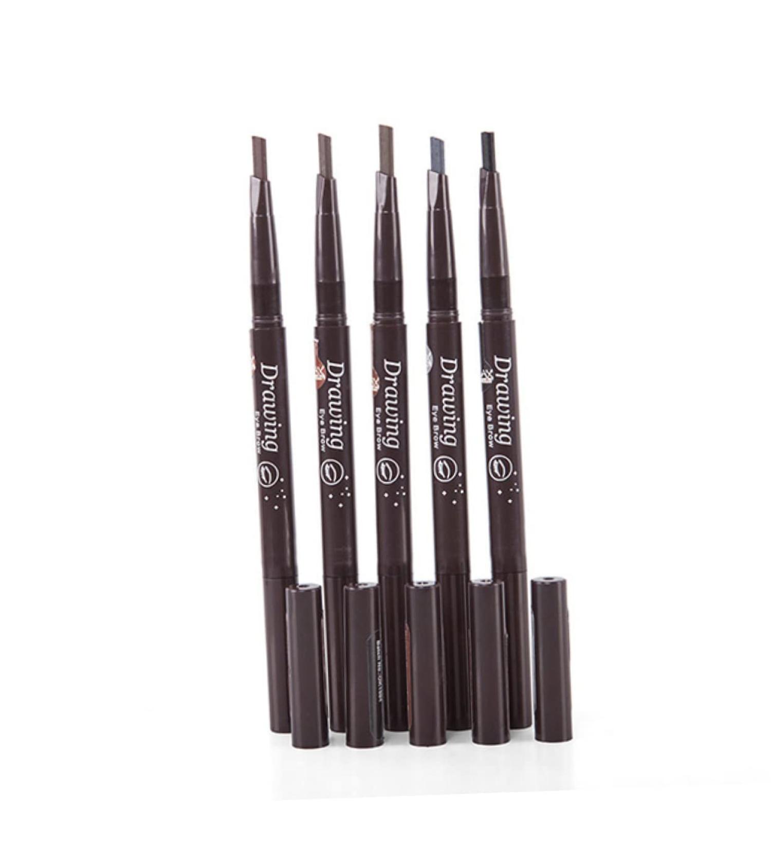 Mikinona 2 1 Eyebrow Pencil Brush Makeup Five Colors Eyebrow Brush 3d 1 count (Pack of 1) As Shown - Buy Online on GoSupps.com