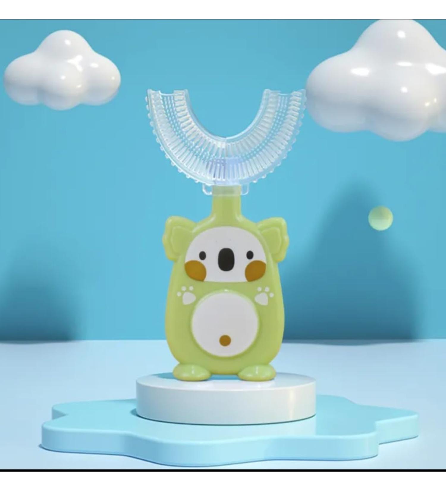 Koala Baby Children Manual Toothbrush 360 Degree U-Shaped Toothbrush Teether Soft Silicone