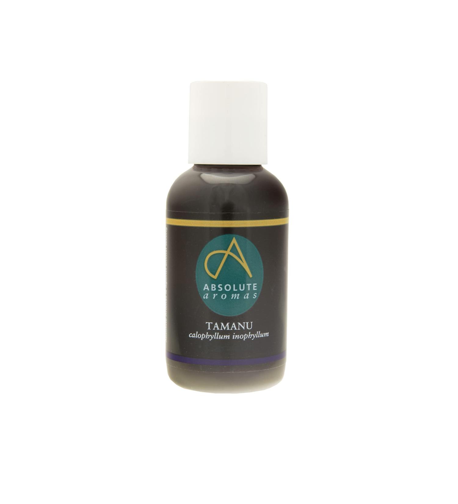 Absolute Aromas Tamanu Essential Oil 50ml - Pure Natural Unrefined Cold Pressed Vegan Non-GMO - Natural Moisturizer for Nails Skin and Hair - Buy Online on GoSupps.com
