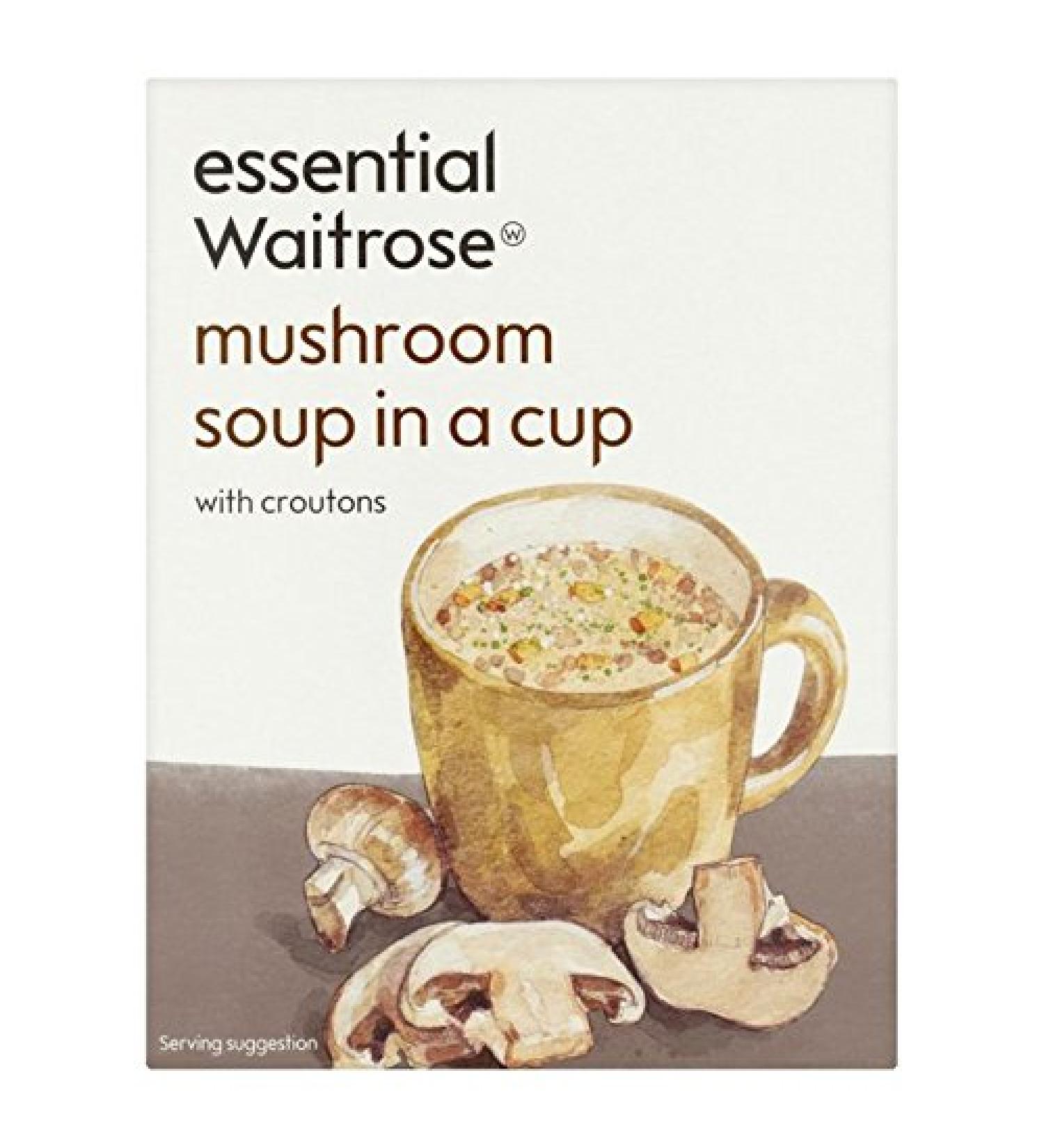 Waitrose Waitrose Pack of 4 Mushroom Soup Cups 24g