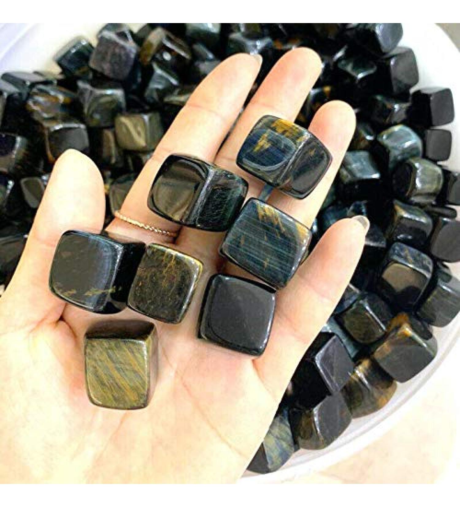 100g Natural Cube Blue Tiger Eye Stones Crystal Gravel Minerals Specimen E303 Natural Stones and Minerals - Buy Online on GoSupps.com
