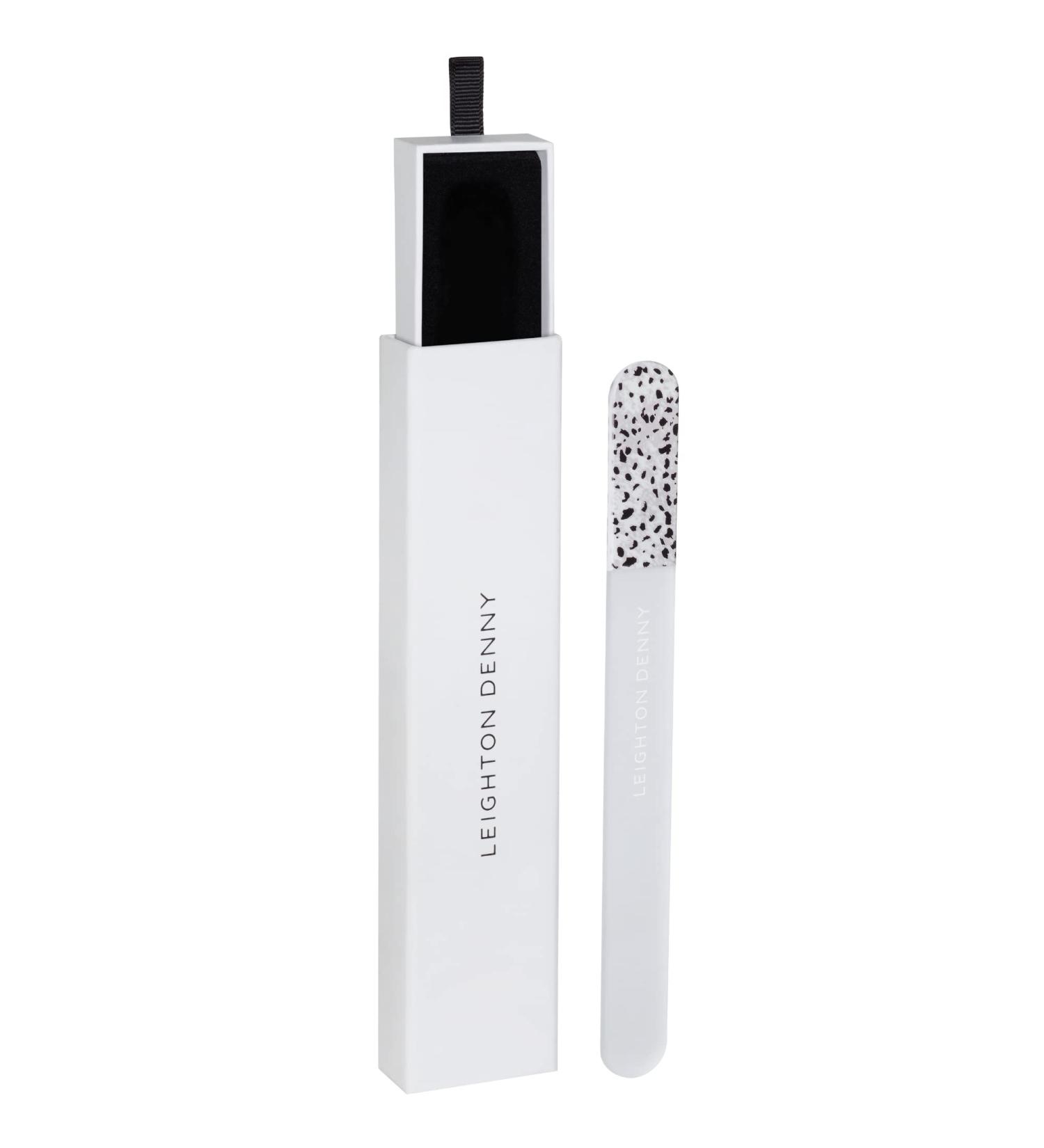 LEIGHTON DENNY Crystal Nail File with Eco Case - SNOW LEOPARD Limited Edition - Large 195mm - Buy Online on GoSupps.com