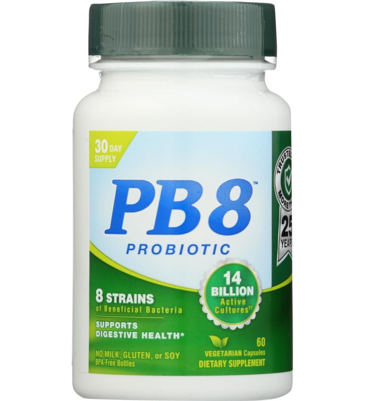 Nutrition Now PB 8 Pro-biotic Acidophilus Capsules Vegetarian 60 Count - Buy Online on GoSupps.com