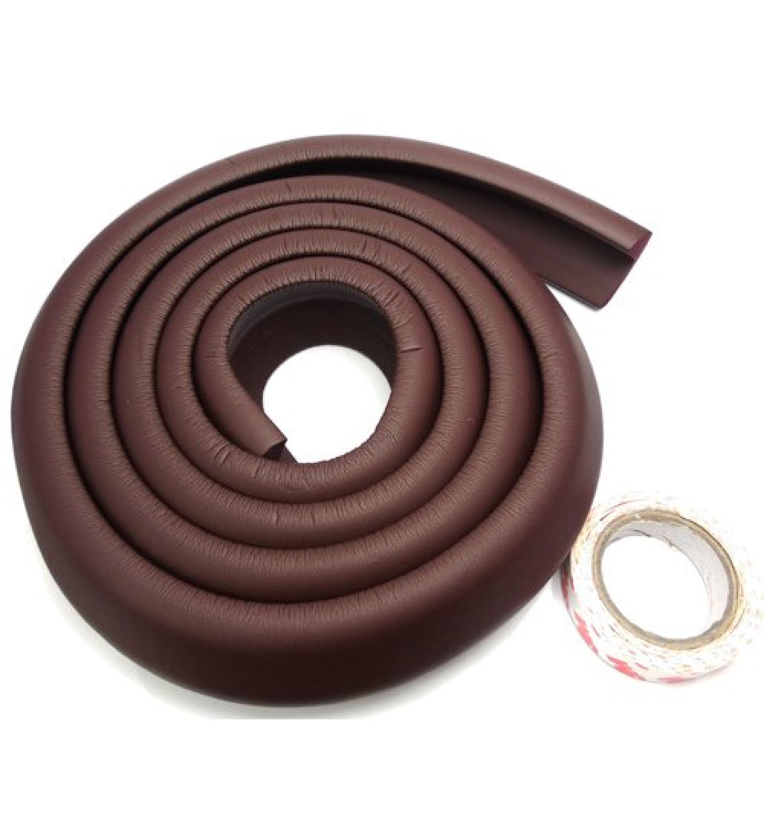 AKORD 2 METRE SAFETY EDGE PROTECTION FOR CHILD/BABY/KID/TODDLER - COVER FURNITURE CORNERS/EDGES - BABY PROOFING (Dark Brown)